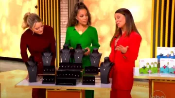 Simkhai Skyla Wrap Sweater Dress worn by Sunny Hostin as seen in The View on November 27, 2024