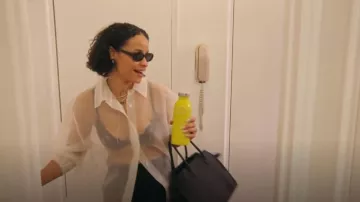 Sac The Row Black Soft Margaux 17 porté par Sai Da Silva comme on le voit dans The Real Housewives of New York City (S15E09)