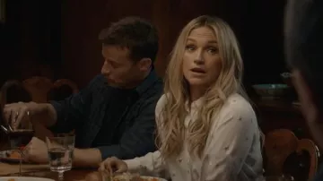 Outfits of Blue Bloods: Eddie Janko (Vanessa Ray) wears Stars Printed Shirt in season 12, episode 5