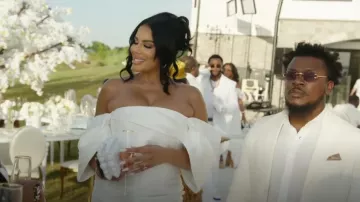 Cult Gaia Eos Bag worn by Mia Thornton as seen in The Real Housewives of Potomac (S09E08)