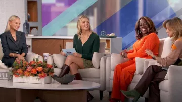 Reformation Brandy Skirt in Ponderosa worn by Amanda Kloots as seen in The Talk on November 26, 2024