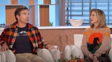 RRL Ralph Lauren Mason Sobrecamisa a cuadros usada por Jerry O'Connell como se ve en The Talk el 26 de noviembre de 2024