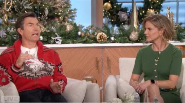 Merokeety Knit Bodycon Sweater Dress worn by Natalie Morales as seen in The Talk on  December 3, 2024