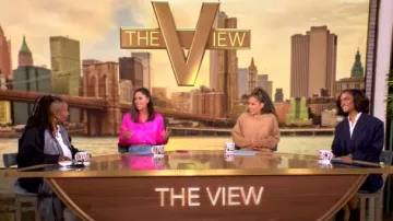 Magnolia Pearl Embroidered Jeans worn by Whoopi Goldberg as seen in The View on December 3, 2024