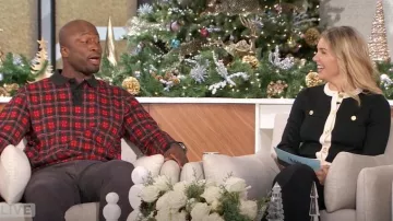 Ted Baker Bennev Plaid Rugby Polo worn by Akbar Gbaja-Biamila as seen in The Talk on December 5, 2024