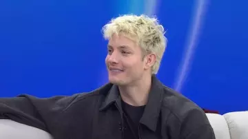 The Frankie Shop Felix Jacket in Charcoal worn by Matt Rife as seen in Today on  December 3, 2024