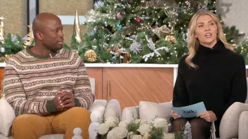 J. Crew Lambswool-blend Fair Isle Crewneck Sweater worn by Akbar Gbaja-Biamila as seen in The Talk on December 6, 2024