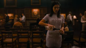 Mini vestido de punto adornado con lentejuelas con autorretrato usado por Cece Carroway (Sara Silva) como se ve en Cruel Intentions (S01E07)