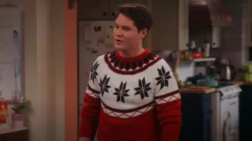 H2H Men’s Slim Fit Casual Christmas Sweater Knitted Xmas Knitwear Holiday Knit worn by Quinten (Matt Shively) as seen in Lopez vs Lopez (S03E07)