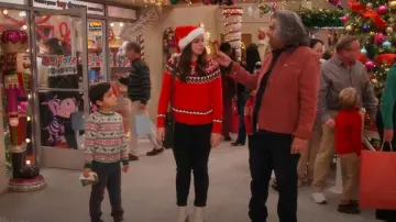 Style & Co Fair Isle Christmas Sweater worn by Mayan (Mayan Lopez) as seen in Lopez vs Lopez (S03E07)