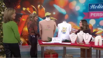 Veronica Beard Holmes Vegan Leather Pencil Skirt worn by Jenna Bush Hager as seen in Today with Hoda & Jenna on December 4, 2024