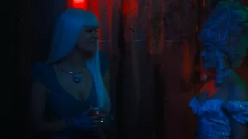 Outfits of Tell Me Lies: Pippa (Sonia Mena) wears Lady Gaga Swimsuit Costume in blue in season 2, episode 5 of the TV series