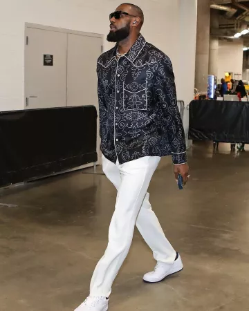 Nike Air Force 1 Low x Lil Yachty Concrete Boys worn by LeBron James on the Instagram account @nbafashionfits