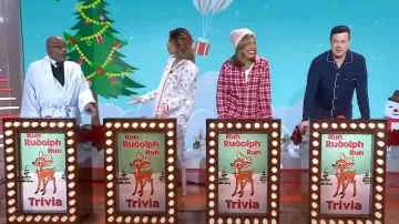 Savannah Guthrie wears Petite Plume x Maisonette Night Before Christmas Pajama Set in Today TV show on December 6, 2024