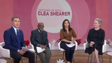 Polo Ralph Lauren Plaid Midi Skirt worn by Clea Shearer as seen in Today on December 6, 2024