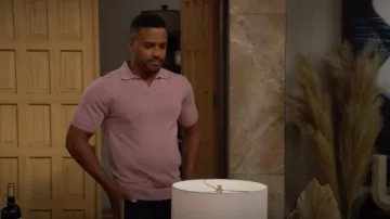 Reiss Duchie Wool Sweater Polo in Woodrose worn by Nate Hastings ( Sean Dominicà) as seen in The Young and the Restless on November 27, 2024
