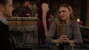 Ba&sh Kelani Blouse worn by Claire Grace (Hayley Erin) as seen in The Young and the Restless on December 2, 2024