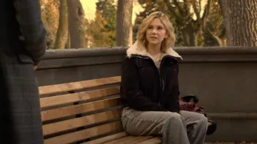 Bdg August Faux Suede Bomber Jacket worn by Lucy Romalotti ( Lily Brooks O’ Briant) as seen in The Young and the Restless on December 3, 2024