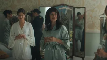 Sioro Women's Satin Robe Lace Silk Kimono Robes Short worn by Pippa (Sonia Mena) as seen in Tell Me Lies (S02E08)