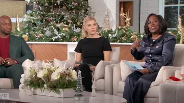 Cinq a Sept Rainer Pants in Nightfall worn by Sheryl Underwood as seen in The Talk on  December 9, 2024