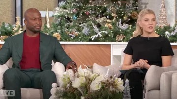 Zara Godet Mini Dress worn by Amanda Kloots as seen in The Talk on  December 9, 2024