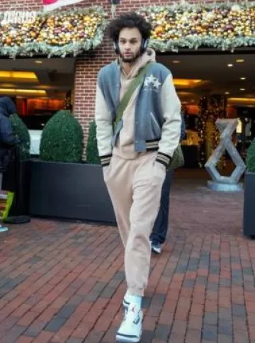 Nike NRG x NOCTA Beige Swoosh Sweatpants worn by Dereck Lively II on the Instagram account @dallasmavs