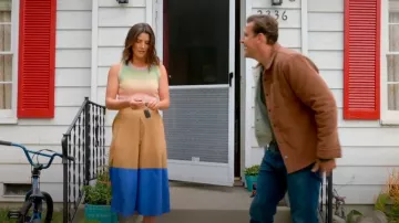 Clare V Genevieve Skirt worn by Sofi (Cobie Smulders) as seen in Shrinking (S02E10)