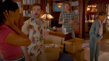 Paul Smith Pastel Colour-Block Sunflower Print Short-Sleeve Shirt worn by Brian (Michael Urie) as seen in Shrinking (S02E10)
