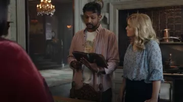 Atari Classic Centipede T-Shirt worn by Jay Arondekar (Utkarsh Ambudkar) as seen in Ghosts (S04E06)