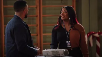 Staud Cargo Cardigan worn by Ava Coleman (Janelle James) as seen in Abbott Elementary (S04E07)