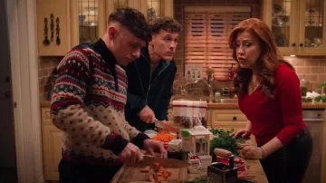 Polo Ralph Lauren Nordic-Inspired Polo Sweater worn by Jacob Hill (Chris Perfetti) as seen in Abbott Elementary (S04E08)