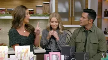 Loro Piana Solid Suede Overshirt worn by Mark Consuelos as seen in LIVE with Kelly and Mark on December 3, 2024