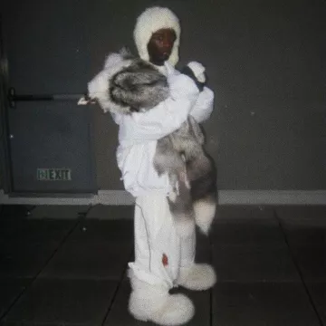 Veste de ski à capuche Balenciaga White 3B Sports Icon portée par Lil Uzi Vert sur le compte Instagram @liluzivurt