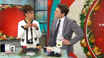 Ensemble de pull Lilly Pulitzer Valoria porté par Gabrielle Kerr tel qu’on le voit dans CBS Mornings le 11 décembre 2024