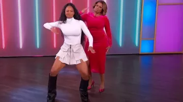 Sacai Pant Leather Knee Boots worn by Ciara as seen in The Jennifer Hudson Show on November 19, 2024