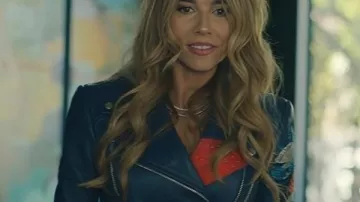 Atuendos de No Good Deed: Linda Cardellini usa una chaqueta de cuero Blue Peplum para interpretar a Margo Starling en la temporada 1, episodio 8