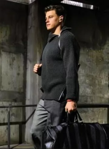 Louis Vuitton Black Epi Leather Christopher Backpack worn by Joe Burrow on the Instagram account @bengals