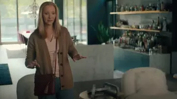 St Johns Bay Womens Quincy Crossbody Purse-Classic Red worn by Lydia Morgan (Lisa Kudrow) as seen in No Good Deed (S01E04)