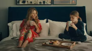 Natori Silky Pajama Set Red Floral Print worn by Margo Starling (Linda Cardellini) as seen in No Good Deed (S01E08)
