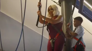 Running Girl Black Jumpsuits for Women Ribbed Backless Sexy One Piece worn by Mia Thornton as seen in The Real Housewives of Potomac (S09E11)