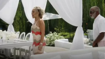 Parker Striped Sequin Dress worn by Karen Huger  as seen in The Real Housewives of Potomac (S09E11)