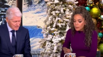 Simkhai Kenlie Mock Neck Midi Dress worn by Sunny Hostin as seen in The View on December 11, 2024