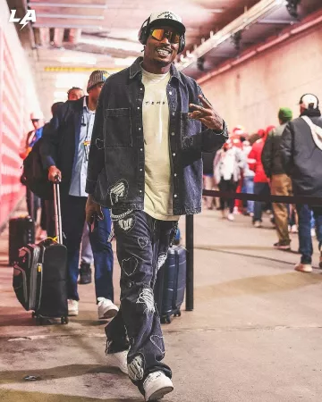 Nike Air Force 1 Low White worn by Derwin James Jr. on the Instagram account @chargers