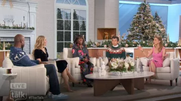 Christian Louboutin Astroloubi Spiked Leather and Mesh Sneakers worn by Akbar Gbaja-Biamila as seen in The Talk on December 12, 2024