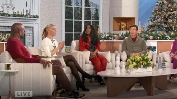 Brooks Brothers Merino Wool Crewneck Sweater worn by Akbar Gbaja-Biamila as seen in The Talk on December 17, 2024