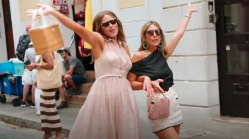 Prada Woven Fabric And Linen Blend Mini Tote Bag worn by Brynn Whitfield as seen in The Real Housewives of New York City (S15E12)