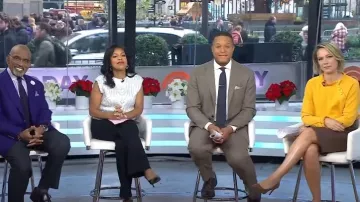 Falda de piel sintética Talbots usada por Dylan Dreyer como se ve en Today el 17 de diciembre de 2024