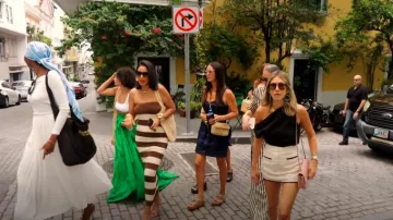 Prada Large Crochet Tote Bag worn by Jessel Taank as seen in The Real Housewives of New York City (S15E12)