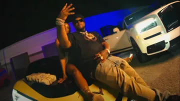 Lanvin Black Patent Curb Sneakers worn by BossMan Dlow in BossMan Dlow - What You Need Ft. NoCap (Official Video)