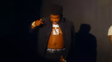 Louis Vuitton Black Monogram & Matte Black LV Initiales Belt worn by BossMan Dlow in BossMan Dlow - What You Need Ft. NoCap (Official Video)